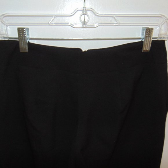 Women's H&M Woven Black Metal Zipper 70's Retro Straight Leg Pants Slacks 8 - Picture 7 of 8